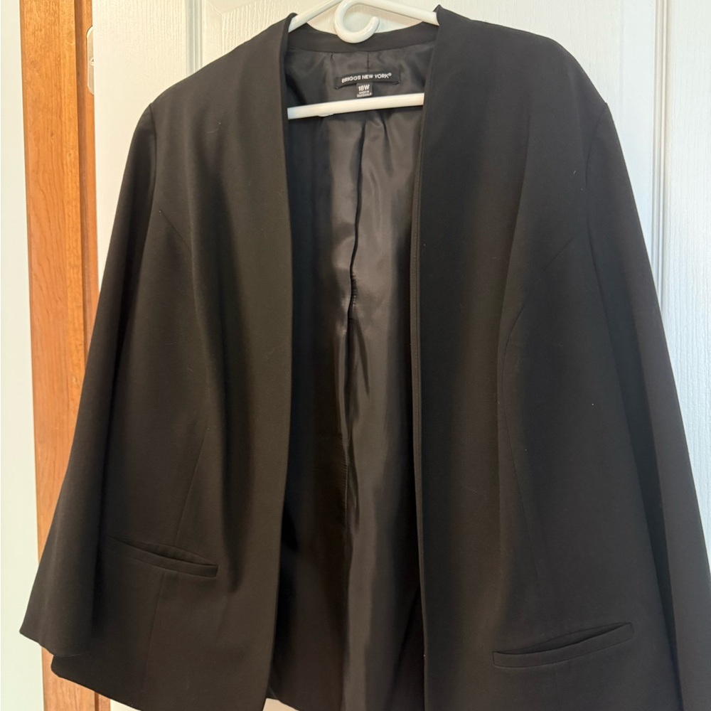 Briggs New York Black Plus Size Women's Blazer
